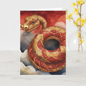 Chinesische Silvesternachtskarte Karte (Gelbe Blume)