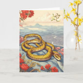 Chinesische Silvesternachtskarte Karte (Gelbe Blume)