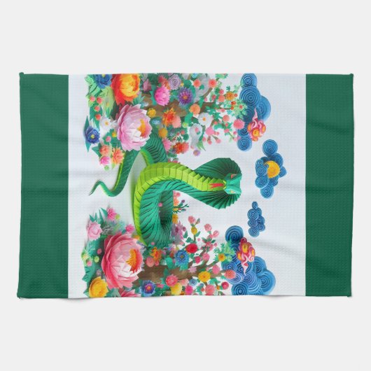 Chinesische Silvesternake 2025 KT4 Geschirrtuch (Horizontal)