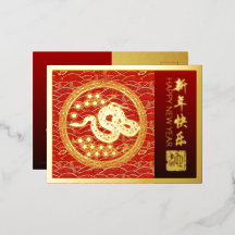 Chinesische Silvesternake 2025 mit Wünschen FHPC