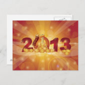 Chinesische Silvesterschlange 2013 Postkarte (Vorne/Hinten)