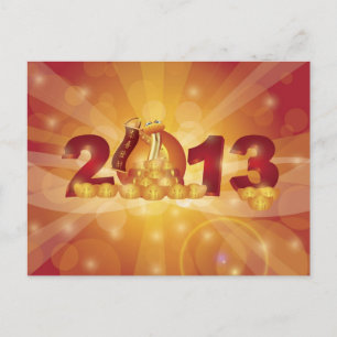 Chinesische Silvesterschlange 2013 Postkarte