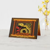 Chinesische Silvesterschlange 2025 GC01 Karte (Gelbe Blume)