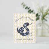 Chinesische Silvesterschlange Zodiac Tierminimum Feiertagspostkarte (Stehend Vorderseite)