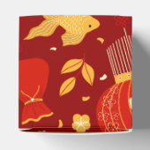 Chinesische Silvestersymbole - rot und goldfarbig Geschenkschachtel (Oben)