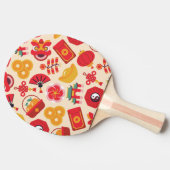 Chinesische Silvestersymbole Tischtennis Schläger (Seitenansicht)