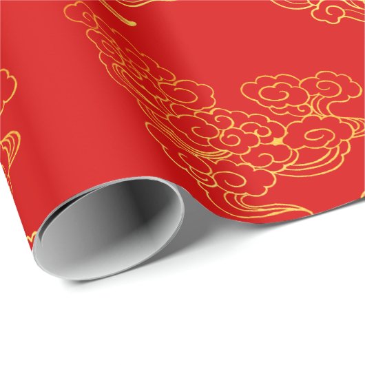 Chinesische Silvesterwolken wählen Farbe WP Geschenkpapier (Rolleneckpunkt)
