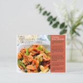 Chinesische Spicy Shrimps Rezept Postkarte (Stehend Vorderseite)