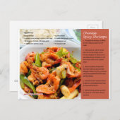 Chinesische Spicy Shrimps Rezept Postkarte (Vorne/Hinten)