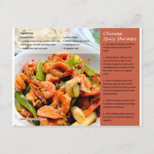 Chinesische Spicy Shrimps Rezept Postkarte