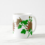 Chinesische Spider Chrysanthemen in Deep Red Kaffeetasse (VorderseiteRechts)