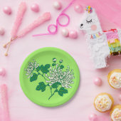 Chinesische Spinnenchrysanthemen - cremig weiß Pappteller (Party)