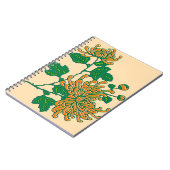 Chinesische Spinnenchrysanthemen - hellorange Notizblock (Linke Seite)