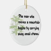 Chinesische Sprichwort-Weihnachtsverzierung Keramik Ornament (Rechts)