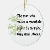 Chinesische Sprichwort-Weihnachtsverzierung Keramik Ornament (Links)