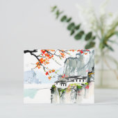 Chinesische Springtime in einem Bergdorf Postkarte (Stehend Vorderseite)