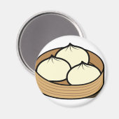Chinesische Steamed Buns Magnet (Vorderseite/Rückseite)
