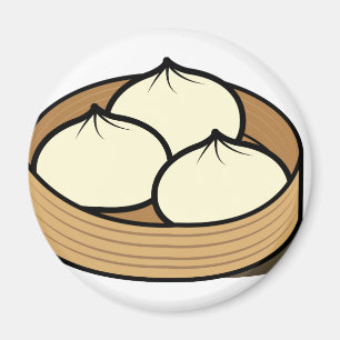 Chinesische Steamed Buns Magnet