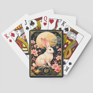 Chinesische Sternzeichen-Hase-Golden-Mond-Spielkar Spielkarten