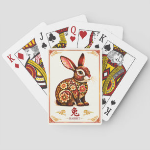 Chinesische Sternzeichen-Hasen-Spielkarten Spielkarten