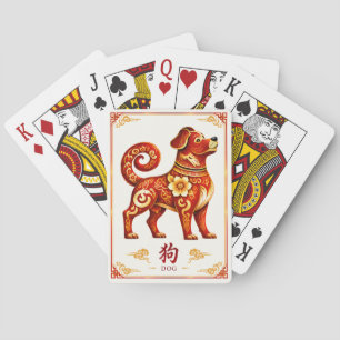 Chinesische Sternzeichen-Hunde-Spielkarten Spielkarten
