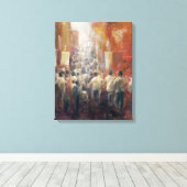 Chinesische Straße 1992 Leinwanddruck (Insitu (Holzboden))