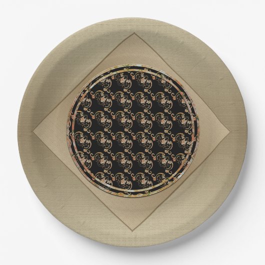 Chinesische Symbol Papierplatten Fledermaus Pappteller (Vorderseite)