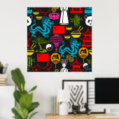 Chinesische Symbole Poster (Heimbüro)