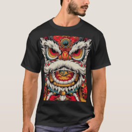 Chinesische Tanzlion - farbenfrohe Illustration T-Shirt