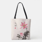 Chinesische Tasche Watercolor Floral Lotus (Rückseite)