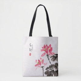 Chinesische Tasche Watercolor Floral Lotus