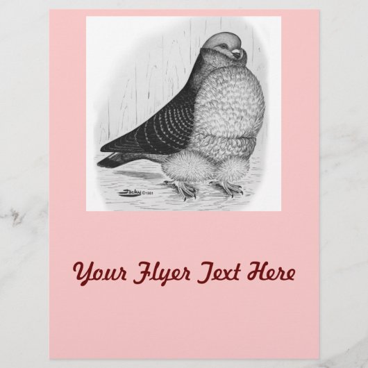 Chinesische Taubenfarbe Zeichnend Flyer (Vorne)