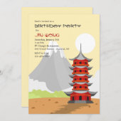 Chinesische Tempel-Einladung Einladung (Vorne/Hinten)