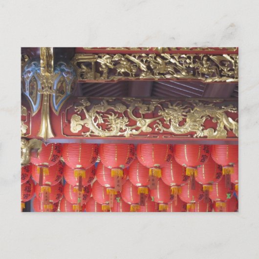 Chinesische Tempellaternen Postkarte (Vorderseite)