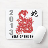 Chinesische Tierkreis-Schlange 2013 Mousepad (Mit Mouse)