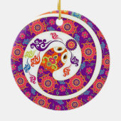 Chinesische Tierkreis-Schlangen-bunte Reihe Keramikornament (Hinten)