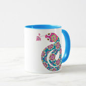 Chinesische Tierkreis-Schlangen-bunte Reihe Tasse (VorderseiteRechts)