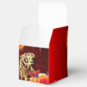 Chinesische Tiger-Papier-schneiden Peonies Neujahr Geschenkschachtel (Geöffnet)