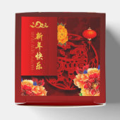 Chinesische Tiger-Papier-schneiden Peonies Neujahr Geschenkschachtel (Oben)