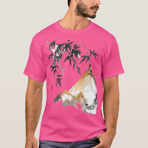 Chinesische Tinte - Berglandschaft mit Bauch T-Shirt