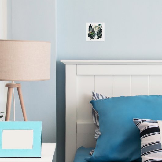 Chinesische Tintenlandschaft mit Wasserfall Foliendrucke (In Situ (Schlafzimmer))