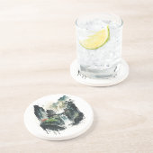 Chinesische Tintenlandschaft mit Wasserfall Getränkeuntersetzer (Seite)