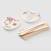 Chinesische Tintenmalerei Blume Vögel Hochzeitspro Fächer (Non-assembled)