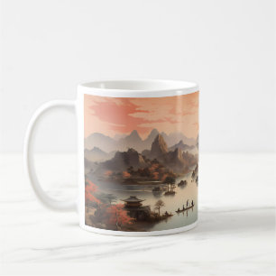 Chinesische Tintenzeichnung Kaffeetasse
