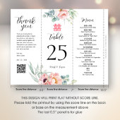 Chinesische Tischnummer, Menü & Vielen Dank Hinwei