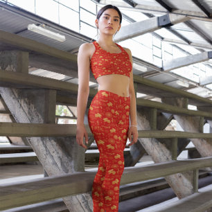 Chinesische traditionelle Sternzeichen-Hasenmuster Leggings