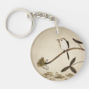 Chinesische traditionelle Tintenmalerei mit Vögel Schlüsselanhänger