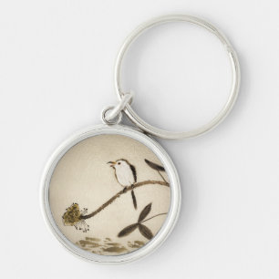 Chinesische traditionelle Tintenmalerei mit Vögel Schlüsselanhänger