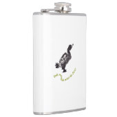 Chinesische Tuschekunst mit Entenmotiv Flachmann (Rechts)