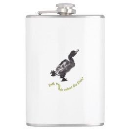 Chinesische Tuschekunst mit Entenmotiv Flachmann